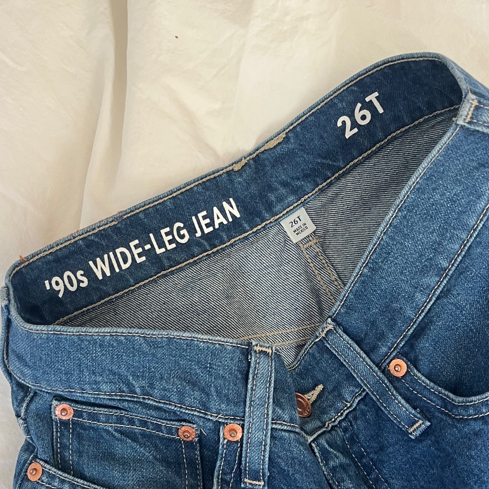 J Crew ‘90s Wide Leg High Rise Jeans